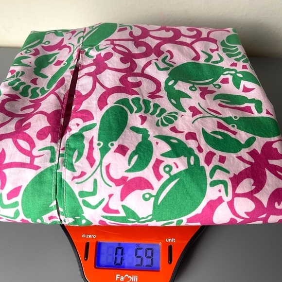 L.L Bean Womens 10 Skirt Seacoast Crab Lobster Print Pink Zip Pockets Nautical - Picture 10 of 10